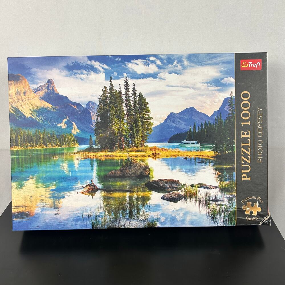 Trefl Photo Spirit Island, Canada Odyssey Mountain Lake 1000 Piece Puzzle 10826